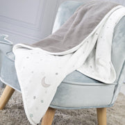 Roba Deken Magic Stars 80 X 80 Cm Katoen Wit/grijs