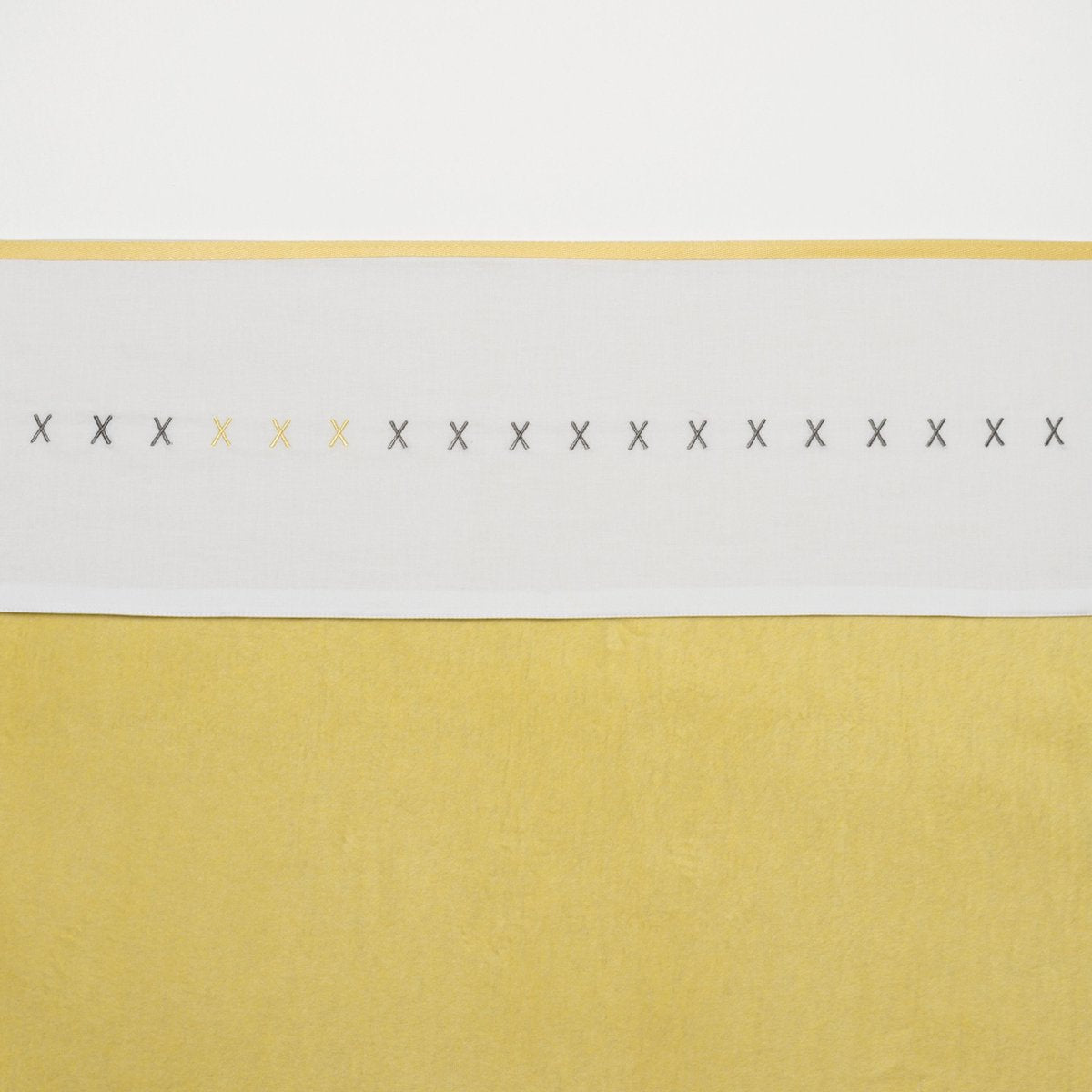 Meyco XXX wieglaken - 75 x 100 cm - Grijs/geel