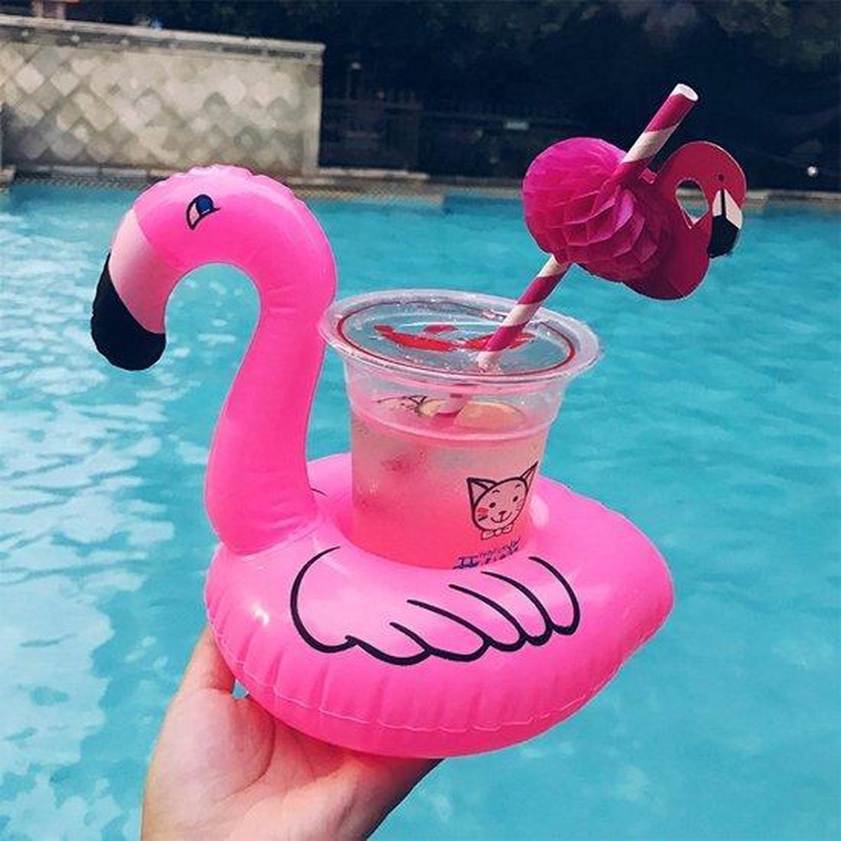 2X - Opblaasbare Flamingo Bekerhouder Set - 4 stuks | Opblaas Drankhouder | Opblaasartikel | Zwembadaccessoire | Drankhouders | Bekerhouders | Opblaasartikelen | Opblaasfiguur