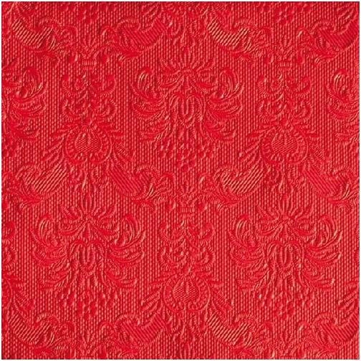 45x Servetten rood barok stijl 3-laags - elegance - barok patroon - Feest artikelen - feest decoraties