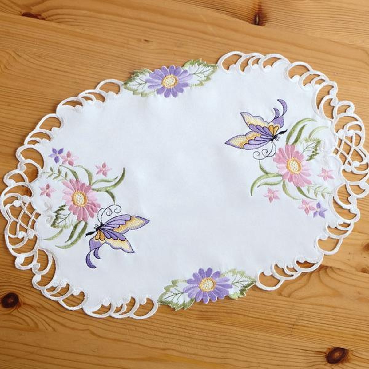 Tafelkleed serie - Vlinders en Bloemen - Loper 45 cm