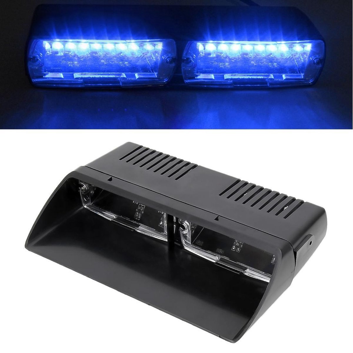 DC 12 V 4.2 W 16 LEDs Crystal Lamp Kralen Auto Voorruit Waarschuwingslampje 18 Flits Patronen (Verstelbare)