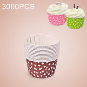 3000 STKS Dot patroon ronde laminering Cake Cup vormpjes Chocolade Cupcake Liner bakken Cup
