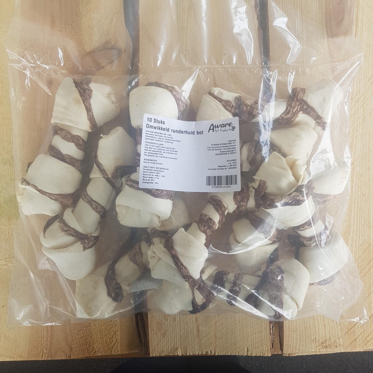 Aware pet Products - Runderhuid bot omwikkeld met runderlong 16