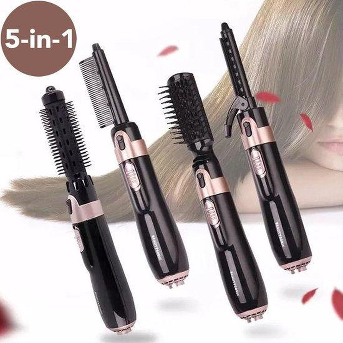 Rock&Rose 5-in-1 Föhnborstel- Krulborstel - Airstyler - Haarborstel