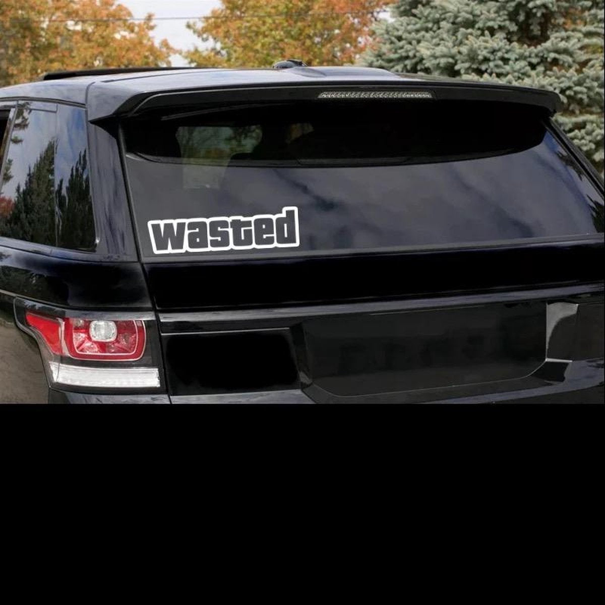 Wasted Sticker Auto | Zwart | Mooie Decoratie Op Je Auto! | Hart | Universeel | Auto Sticker | Styling | Windows | Deur | Decoratie | Accessoires | Auto Accesoires | Car Products | Auto Toebehoren | Auto Styling | Car Styling | Universeel