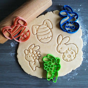 Koekjesvorm | 3-delige set | Pasen | Paaskonijn met ei - Paasei met oren - Schattig paaskonijn | Cookie cutter | Uitsteekvorm | Bakvorm | 8cm