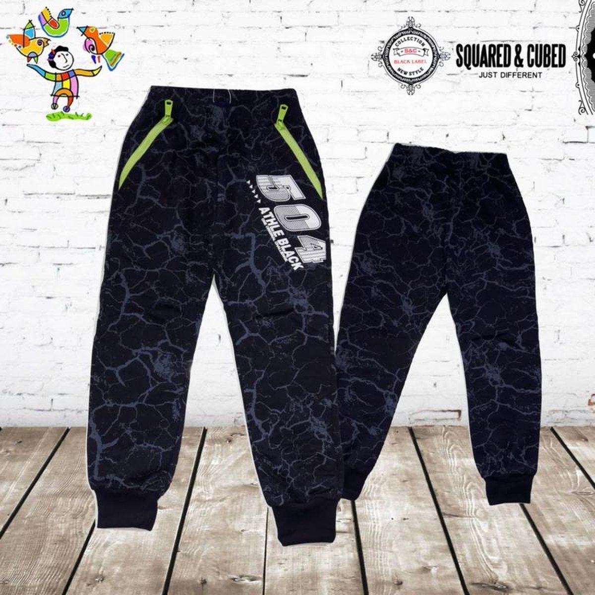 S&C Joggingbroek 504 d blauw 98/104 - 98/104