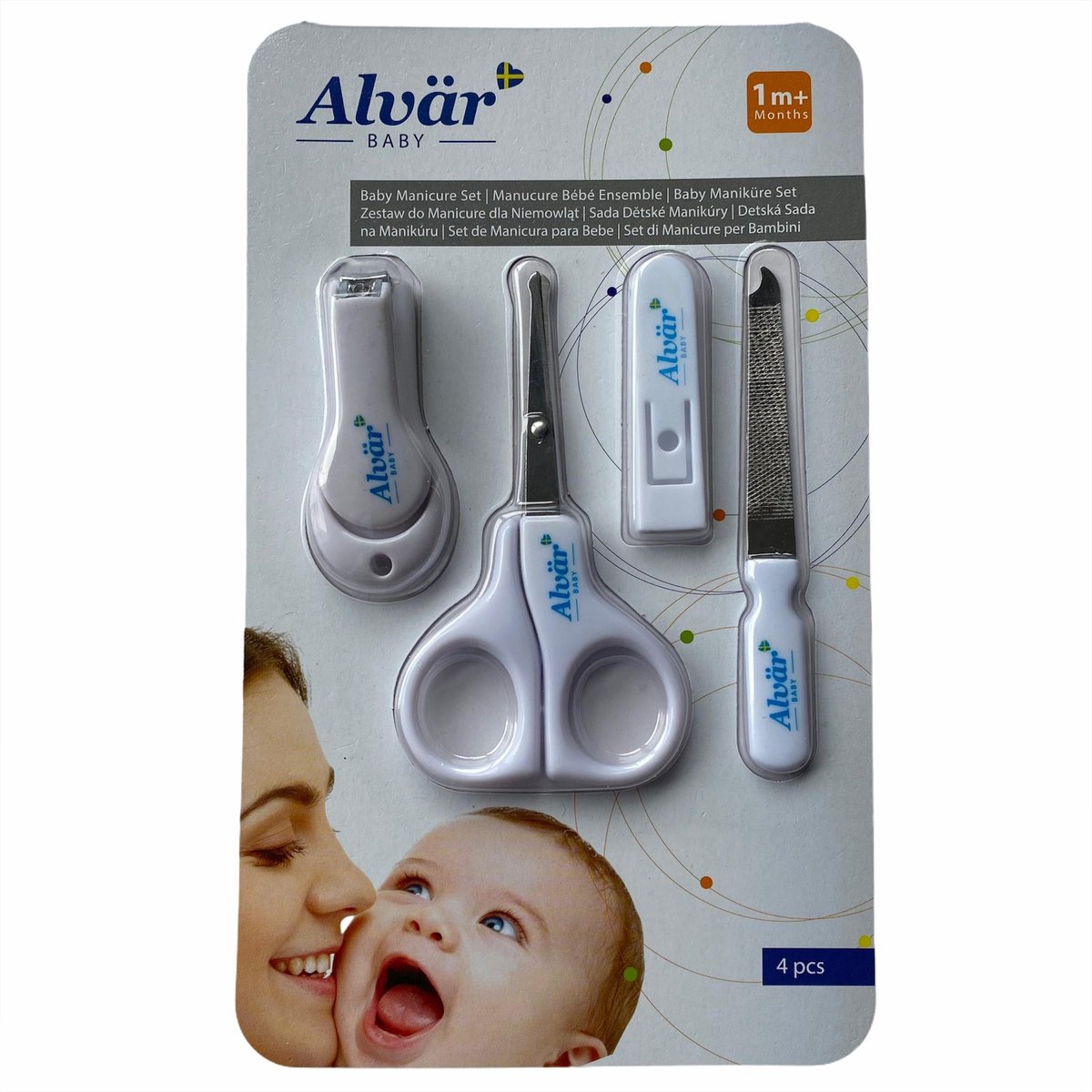 Baby manicure set - 4 delig - Wit - vanaf 1 maand oud