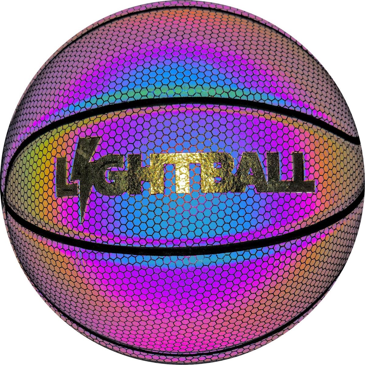 Lightball™ Lichtgevende Basketbal - Basketbal - Holografisch - Reflecterende - Maat 7 - Bal - Wit/Zwart/Roze/Blauw/Geel - Cadeau