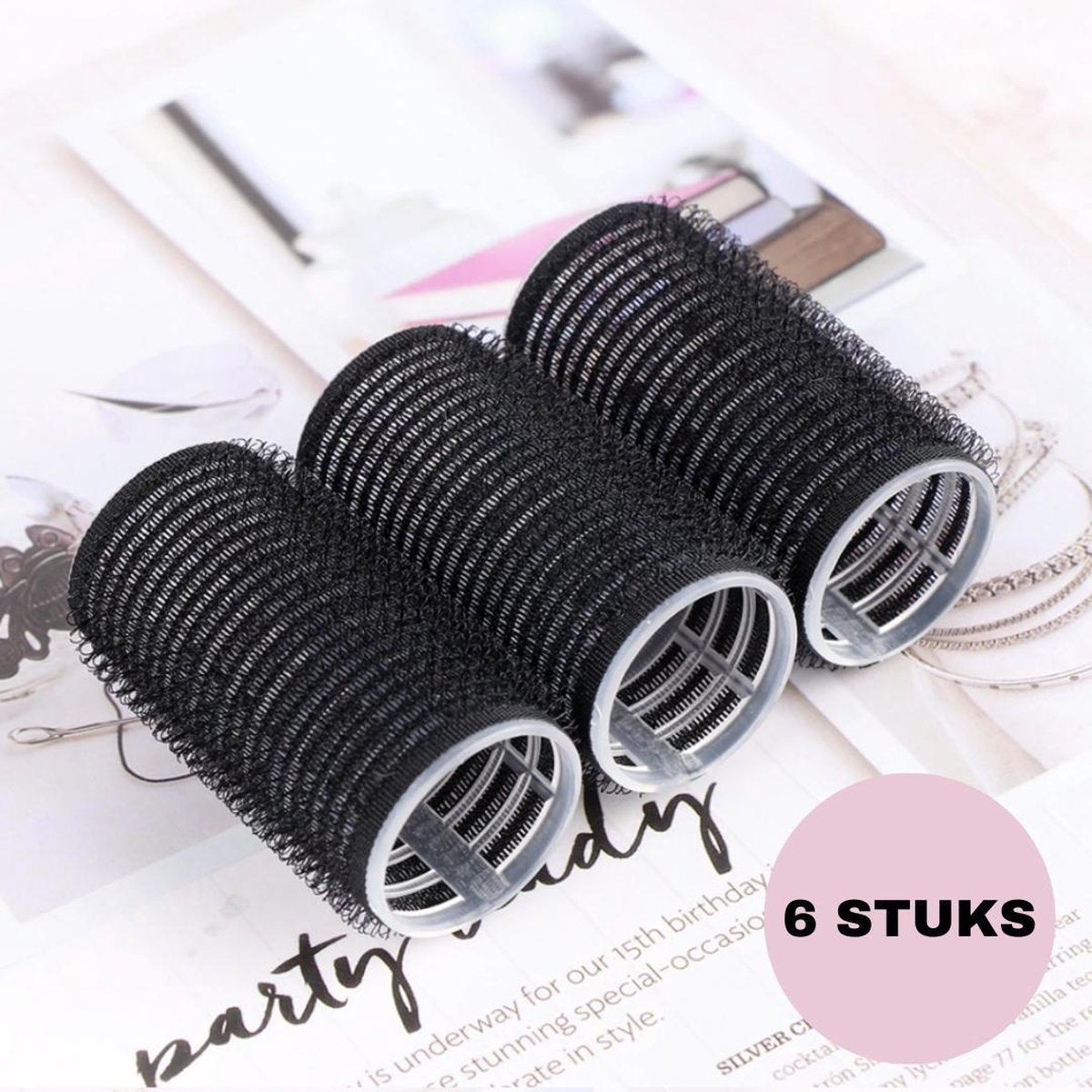 BeautyFit - Haarkrulset 6-delig - Krulspelden - Haarrollers - Kleefrollers - Hoge kwaliteit Haarkrullers- 6 Stuks