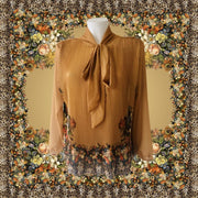 Addy van den Krommenacker Out of Africa plisse  blouse - M/L