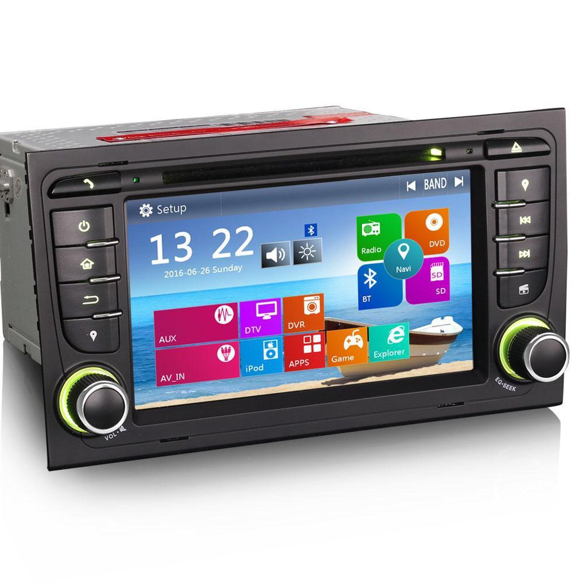 Audi A4 S4 RS4 Autoradio EU Navigatie  | B6 en B7 | USB &  Bluetooth |  CD/DVD speler | Seat Exeo
