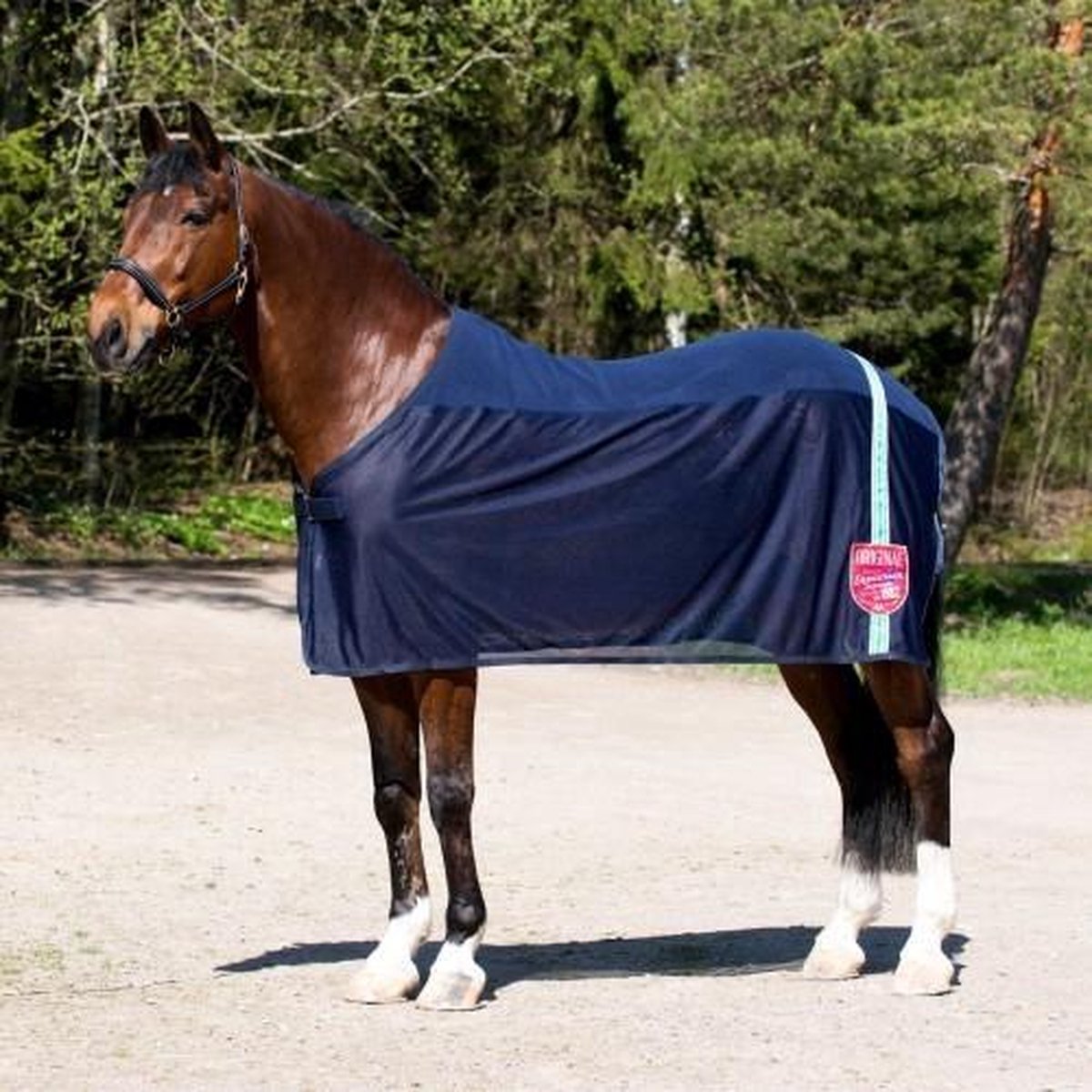Charleston Fleece Netdeken Horze-205-Peacoat Donkerblauw