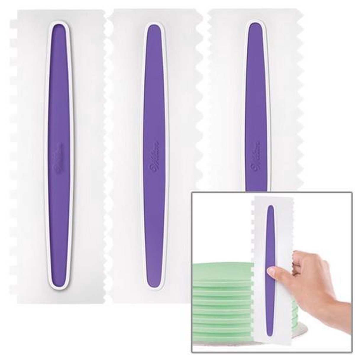 Wilton - Icing Comb - Structuur schrapers voor taarten - Set/3