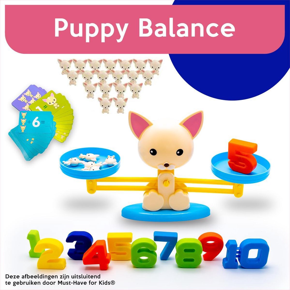 Must-Have for Kids® | Puppy Balance Game - Ik Leer rekenen - Speelgoed Meisjes & Jongens - Leren Rekenen - Leren Tellen - Interactief Speelgoed - Evenwichtsspel