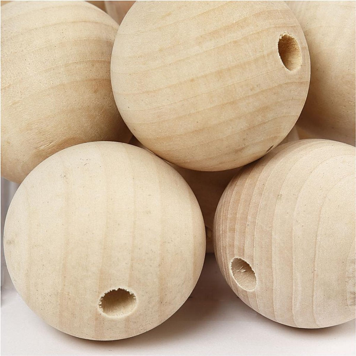 Wooden Bead. 40 mm. 7 mm. grass wood. 30 pc