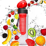 #DoYourFitness - Fruitwater fles - »FruitExplosion« - Fruit infuser voor fruitpunches / groente spritzers - 700ml - Rood
