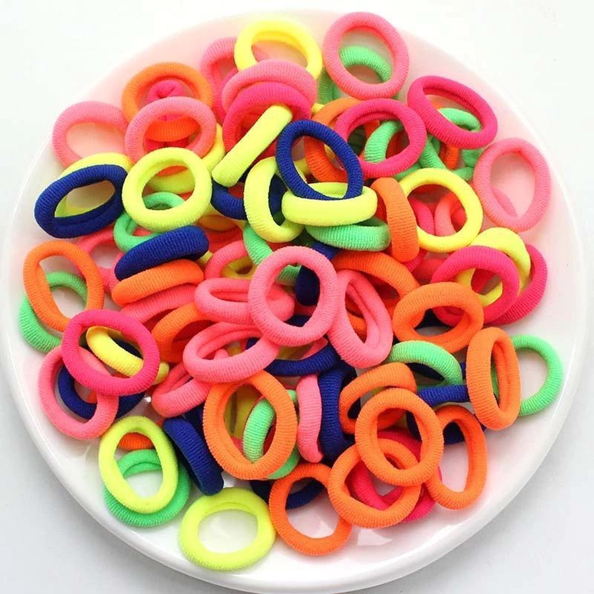 Haarbanden-Nylon Elastische-Haarelastiekjes-kleurenmix-Dames Meisjes-Haaraccessoires- 50 stuks