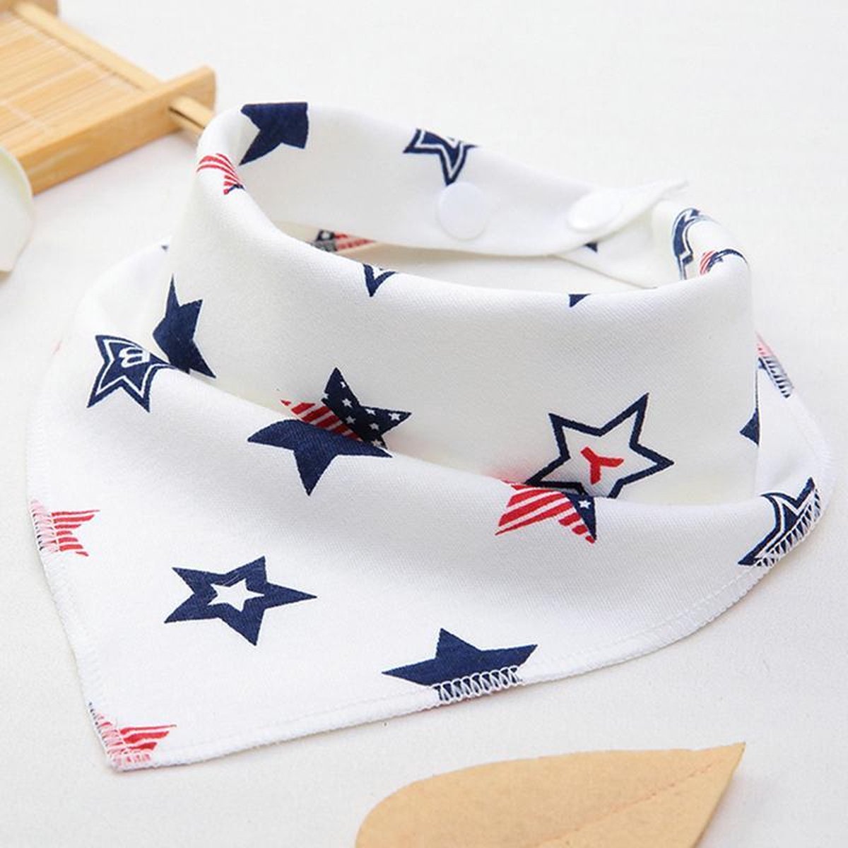 JillyBee - Slab - Slabbetje - Slabber - Bandana - Wit - Blauw - Rood - Amerika