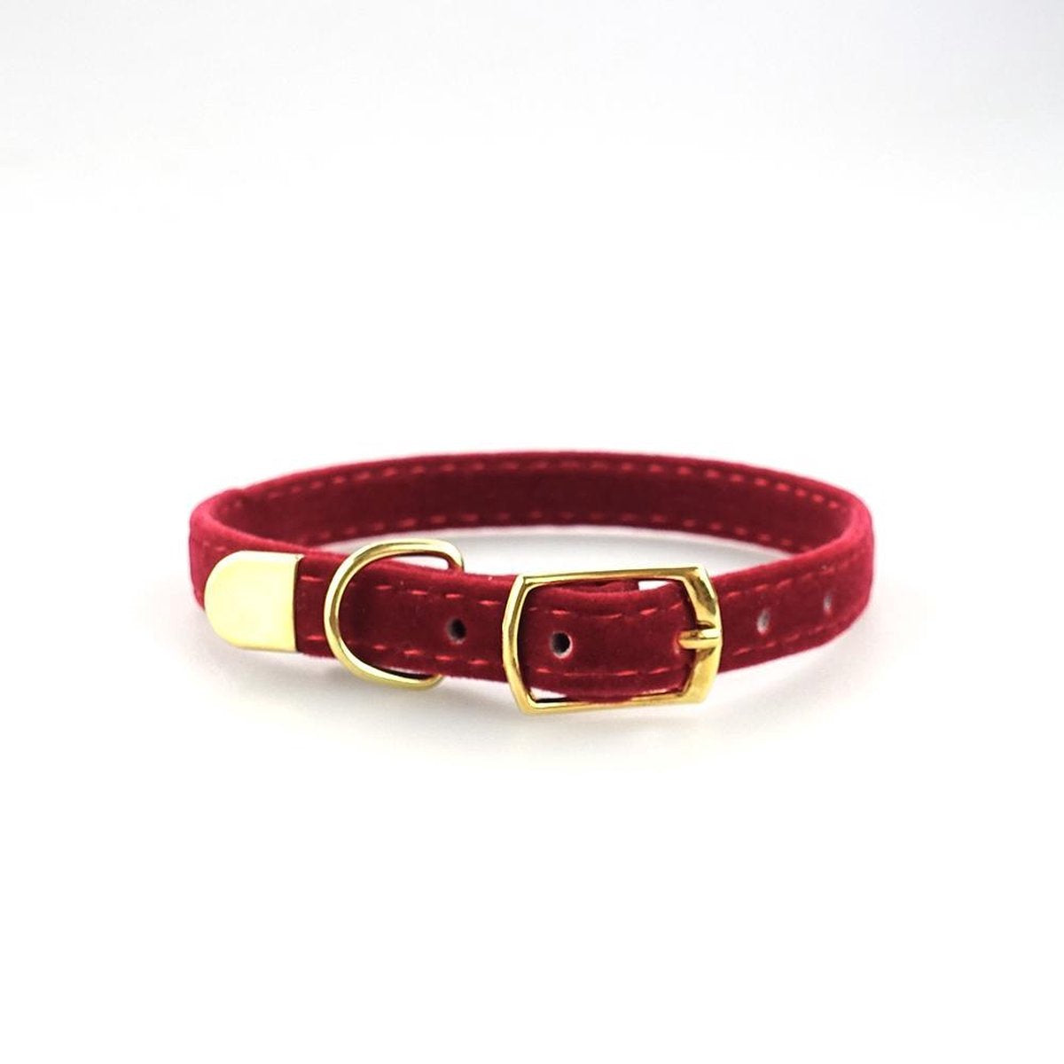Hiden Velvet Katten Halsband - Rood - 30 cm