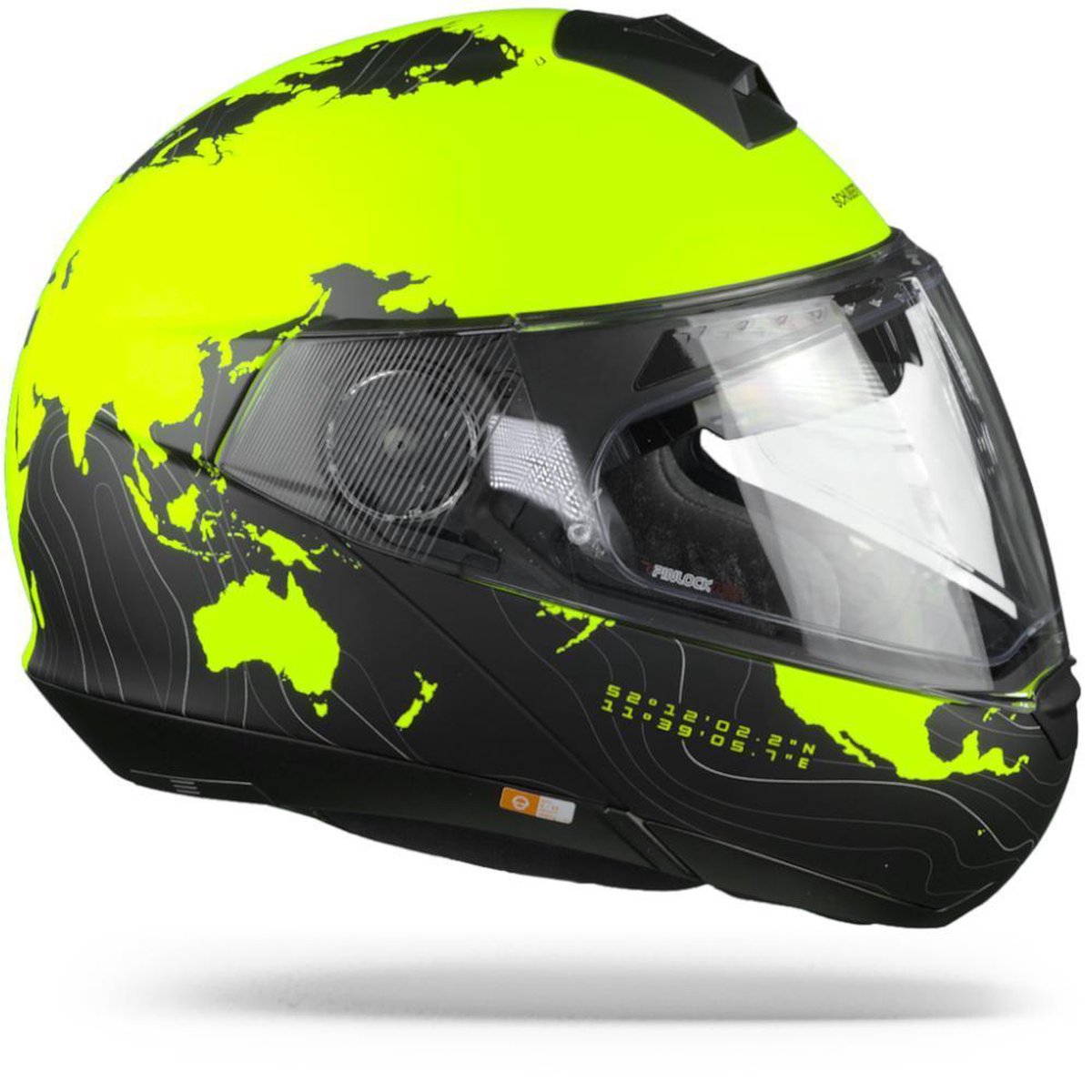 Schuberth C4 Pro Magnitudo Geel Systeemhelm - Motorhelm - Maat M