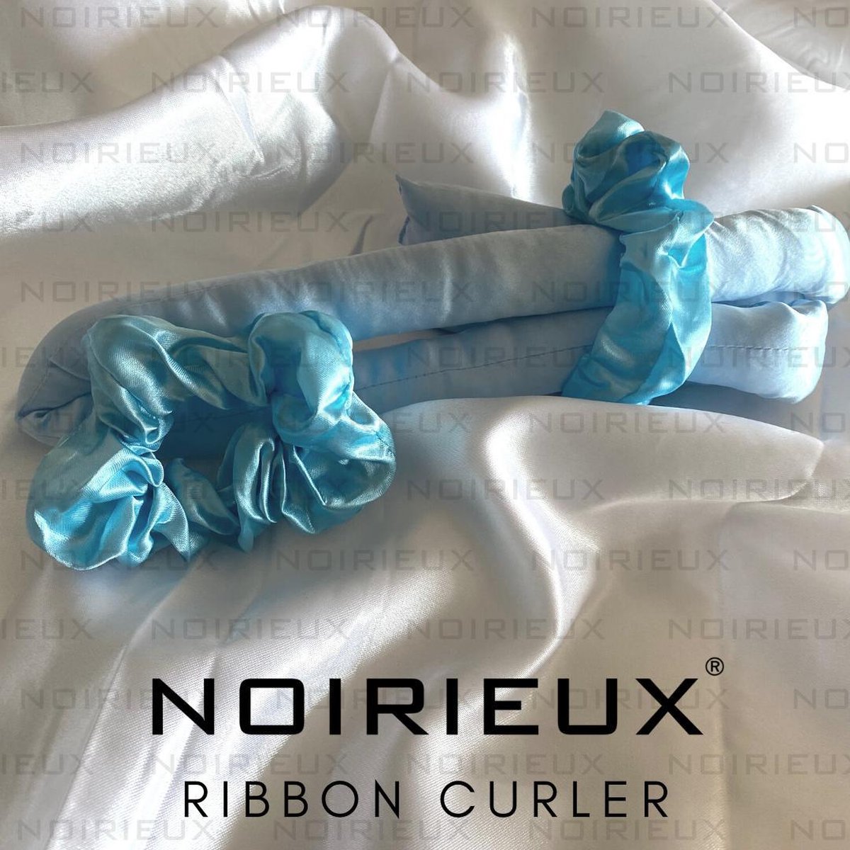 Heatless curls - Heatless Haarkruller - Zijde haarkruller - Heatless curling ribbon silk – Blauw