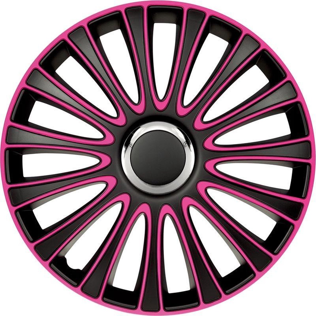 Autostyle Wieldoppen 13 inch LeMans Zwart/Roze - ABS