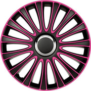 Autostyle Wieldoppen 13 inch LeMans Zwart/Roze - ABS