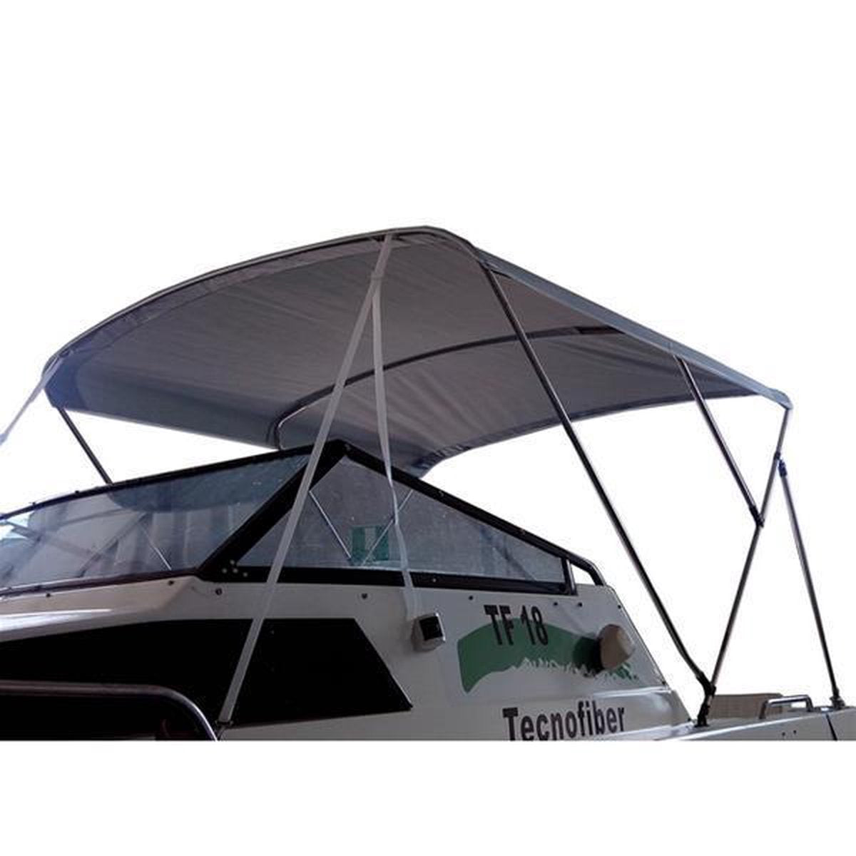 RVS Biminitop sportline/Zwart L 230 cm x B 215-230 cm x H 140 cm