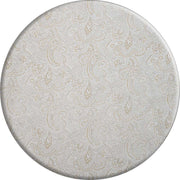 MixMamas Rond Tafelkleed Gecoat - Ø 140 cm - Paisley - Beige