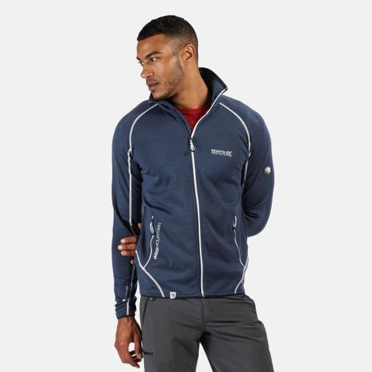 Regatta - Men's Hentana II Lightweight Full Zip Stretch Midlayer - Outdoorshirt - Mannen - Maat XXXL - Blauw