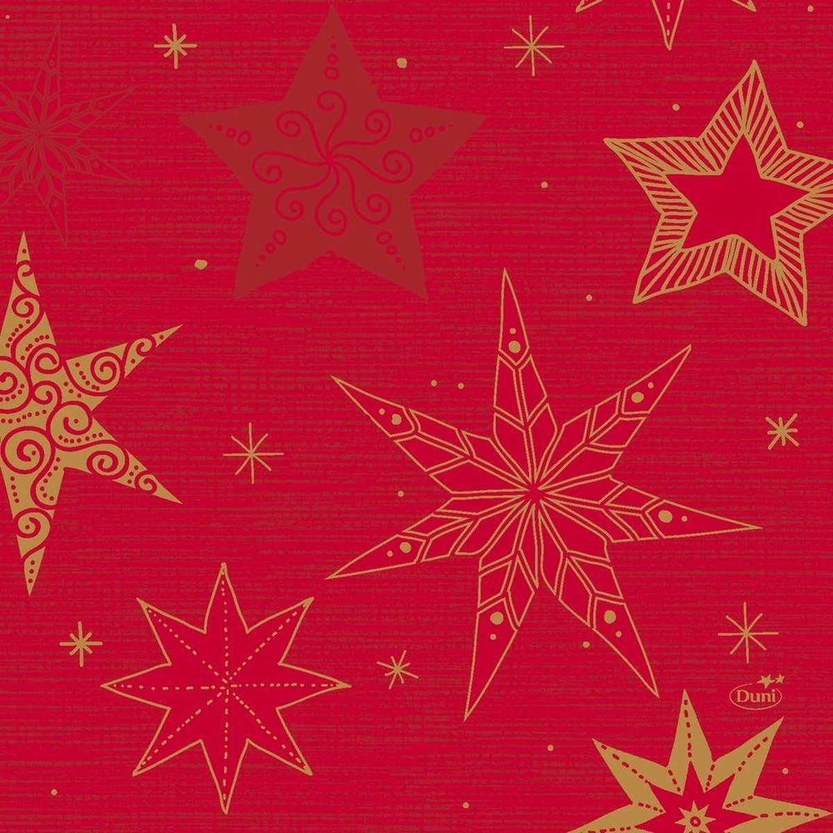 Duni Servetten Star Stories 3-laags 33 X 33 Cm Rood 20 Stuks