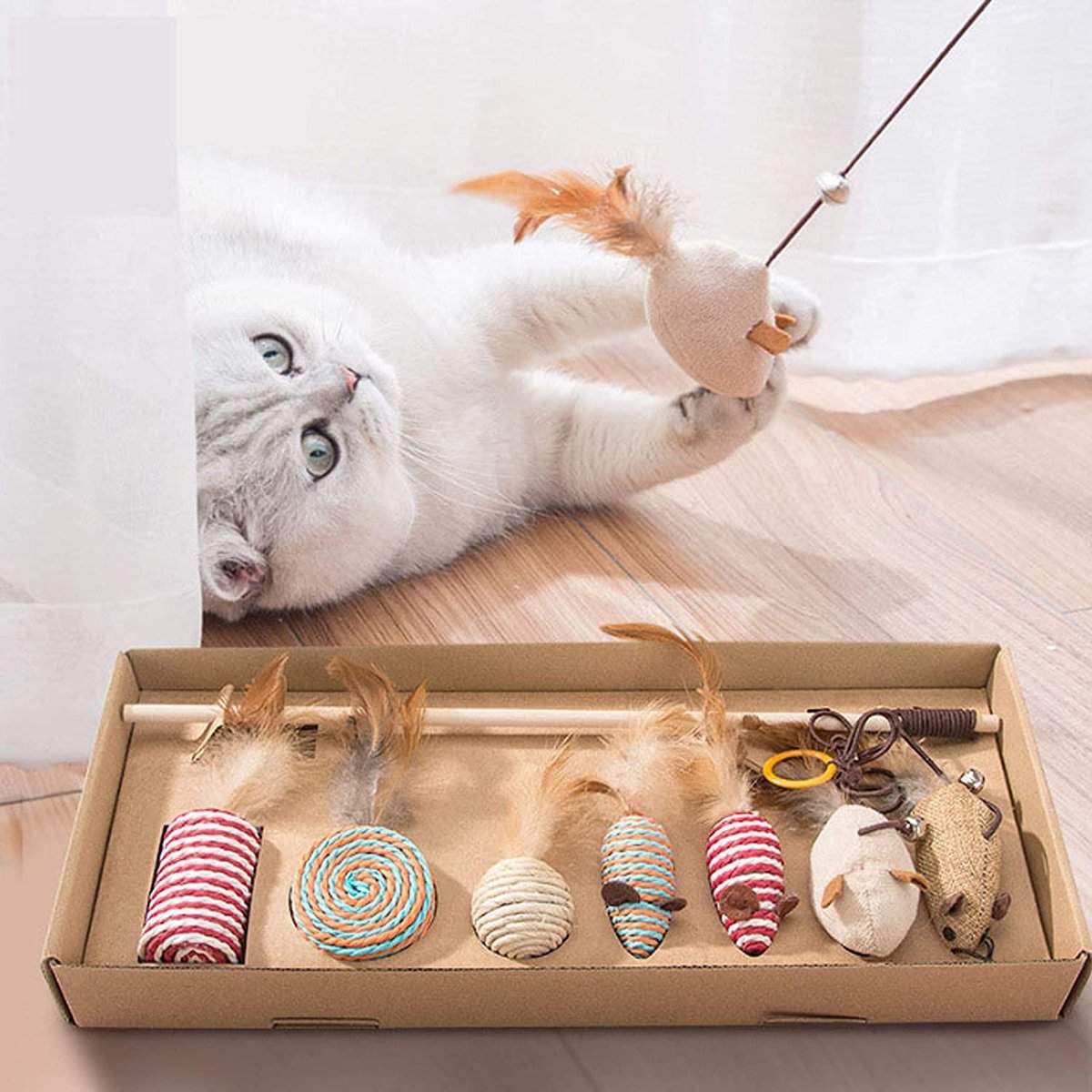 BOTC Speelgoed Hengel voor Katten - Kattenspeelgoed
