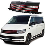 Grille rood zwart voor VW T6 Transporter/ Bus
