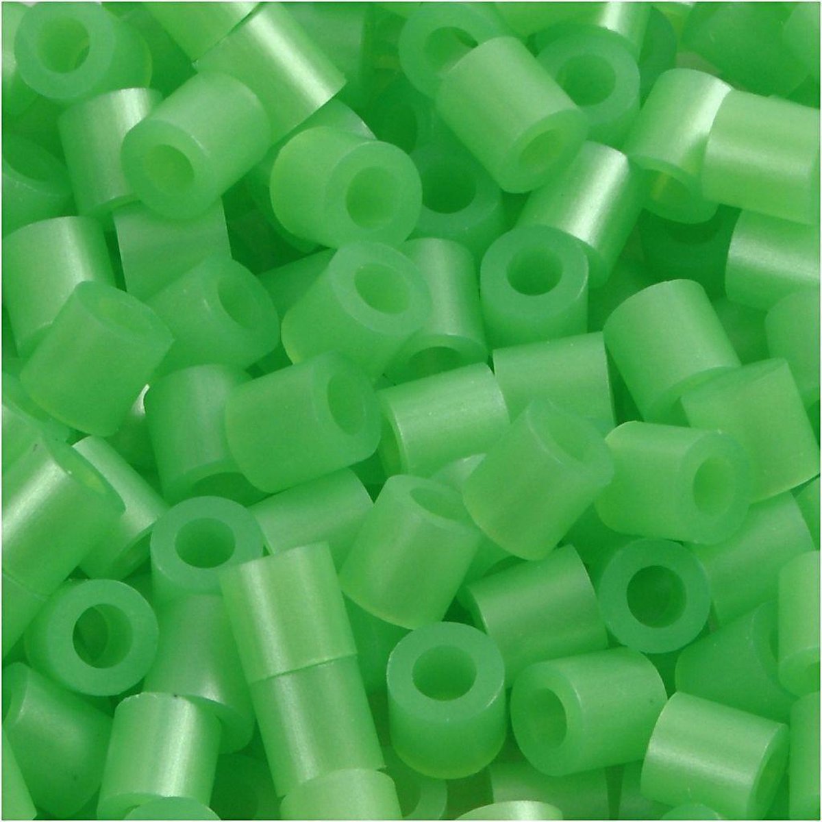 Strijkkralen afm 5x5 mm gatgrootte 2 5 mm groen parelmoer (32240) medium 1100stuks
