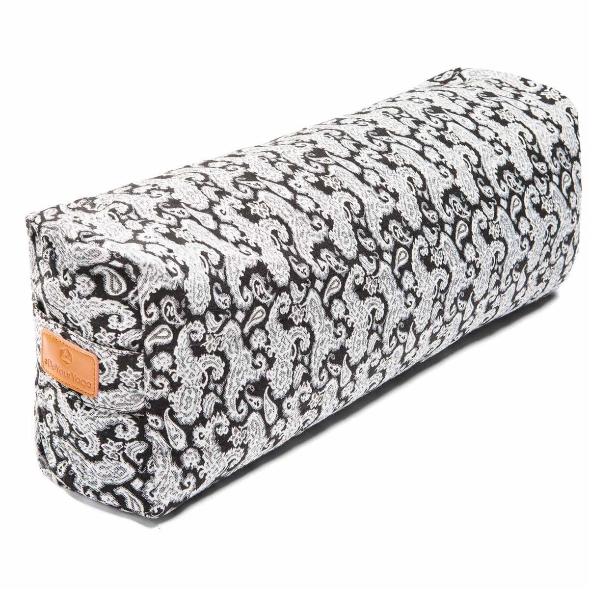 #DoYourYoga - Hoekig Yoga bolster - »Paravati« - Meditatiekussen met bio-organische boekweit schalen vulling - L67 cm & diam.13 cm - Style (3)