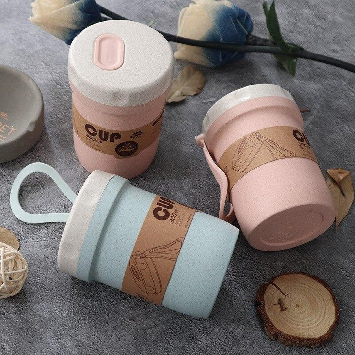 WiseGoods Thermo-Lunchpot - Thermosbeker - Lunch Box - Lekvrij - Magnetron Veilig - Houdt Gerechten Warm of Koel - Beige - 300 ml