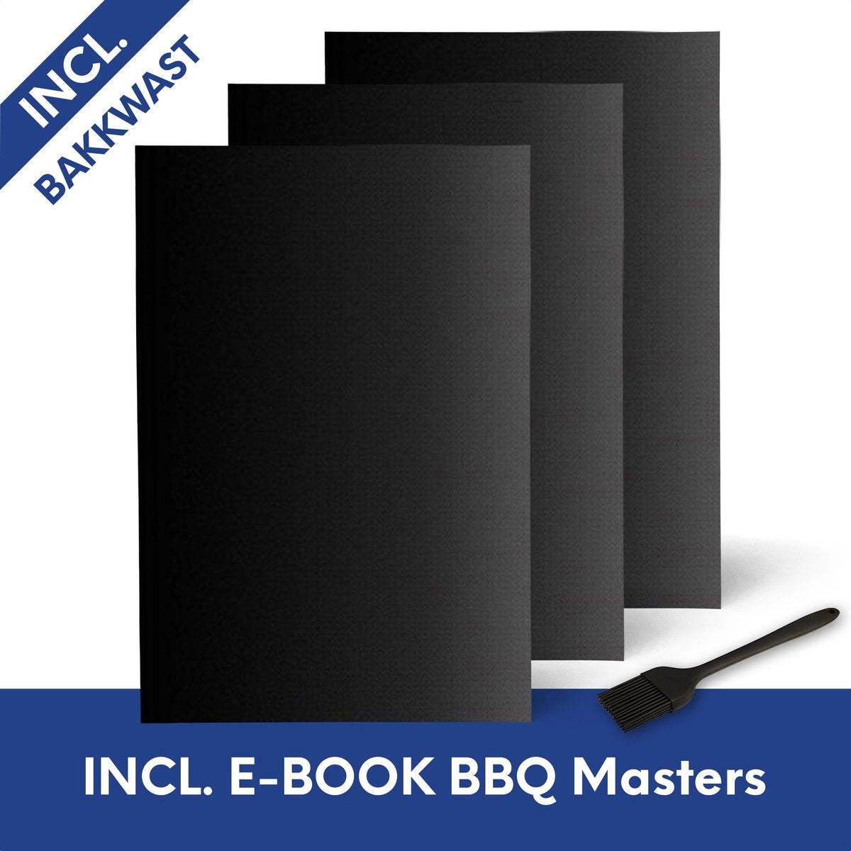 BBQ Accesoires & BBQ mat Bakspullen Barbecue BBQ gereedschap Anti-Kleef Ovenmat - 3 Stuks Deegmat Incl. Bakkwast - FURNA®