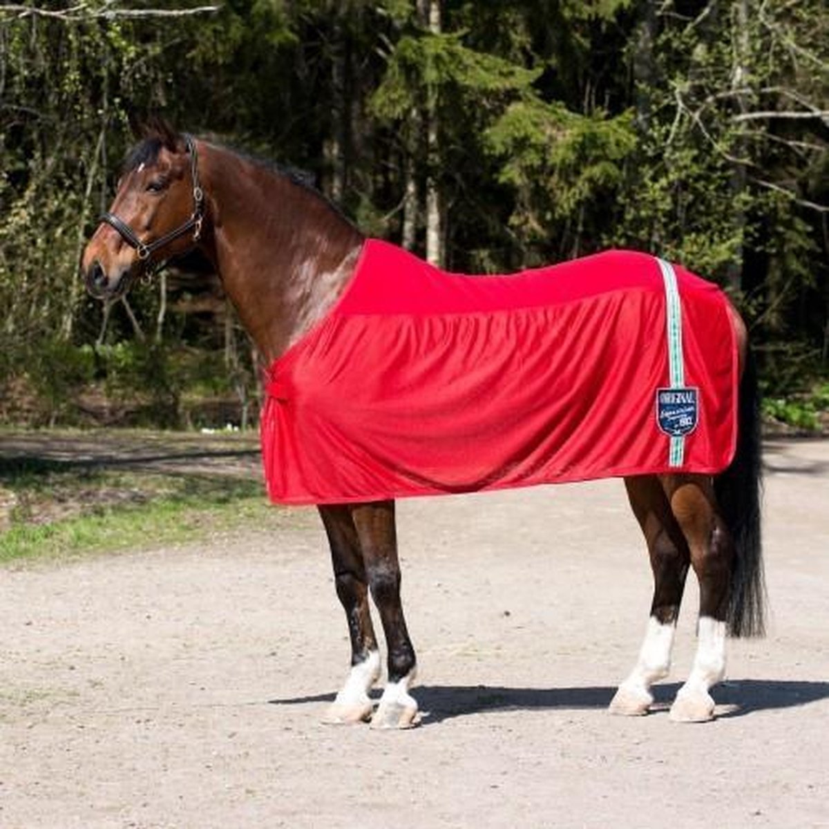 Charleston Fleece Netdeken Horze-195-Helderrood