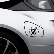 Grappige Auto Sticker voor op de tankdop - autosticker- zwart
