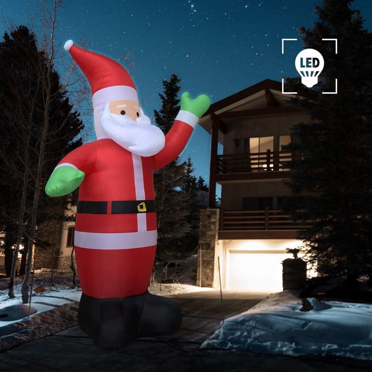 Medina Kerstman opblaasbaar LED XXL IP44 600 cm