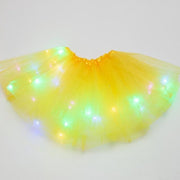 LED - Rokje - Tutu - Groot - Geel - Met Gekleurde RGB Verlichting