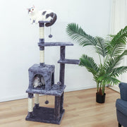 Baymate Huisdier Krabpaal Condo Huis Scratcher Krabpaal Klimboom Speelgoed voor Kat Kitten Beschermende Meubels AMT0043GY