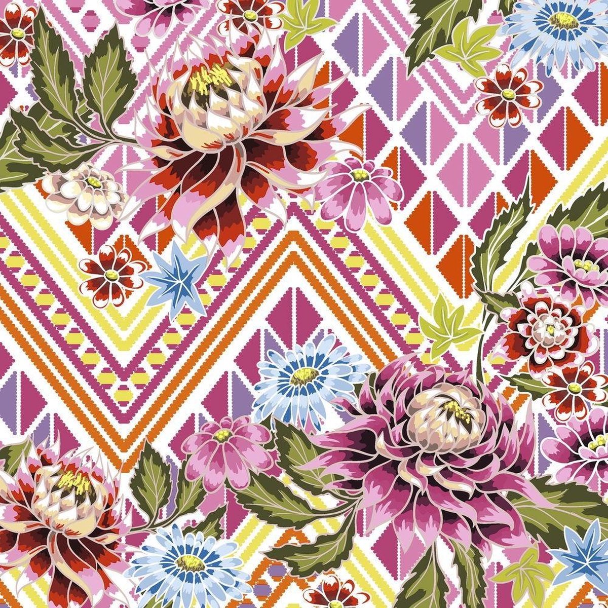 Duni Servetten Mexican Flowers 3-laags 33 X 33 Cm 20 Stuks