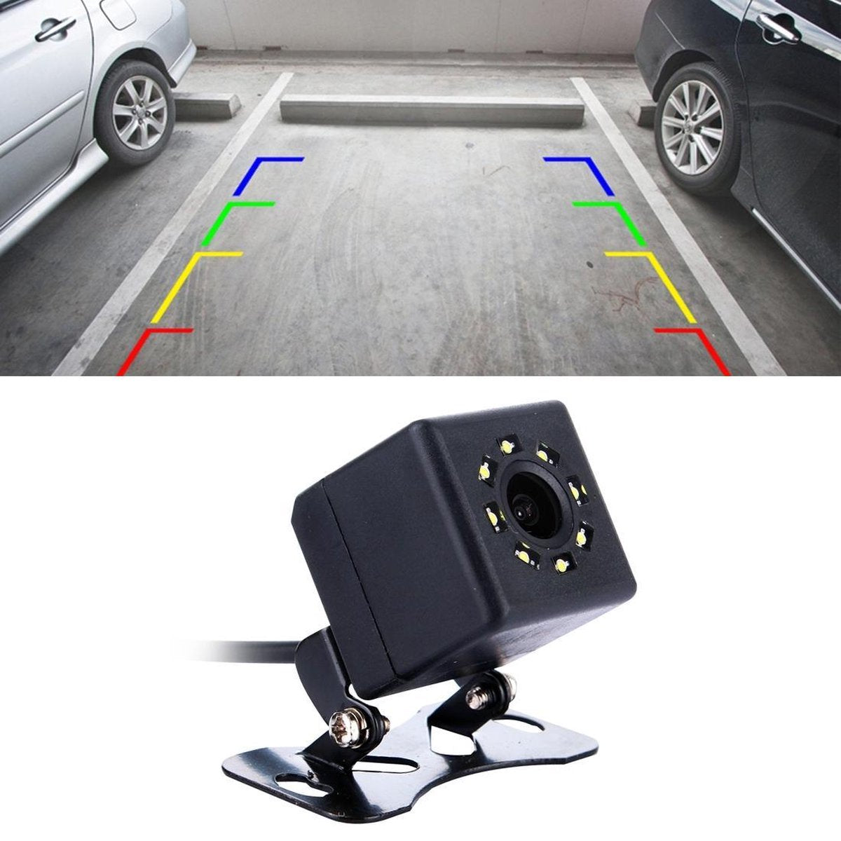 308 LED 0.3MP Beveiliging Backup Parking IP68 Waterdichte achteruitrijcamera