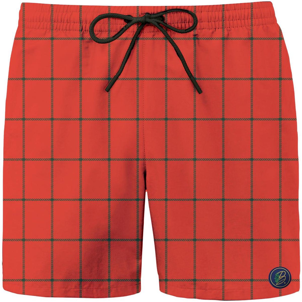Become - Zwemshort oranje met ruitjes S