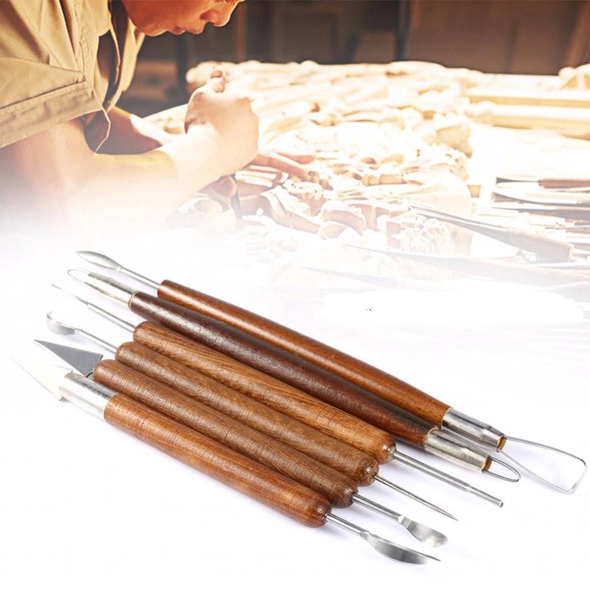 Boetseer en bewerk tools voor klei