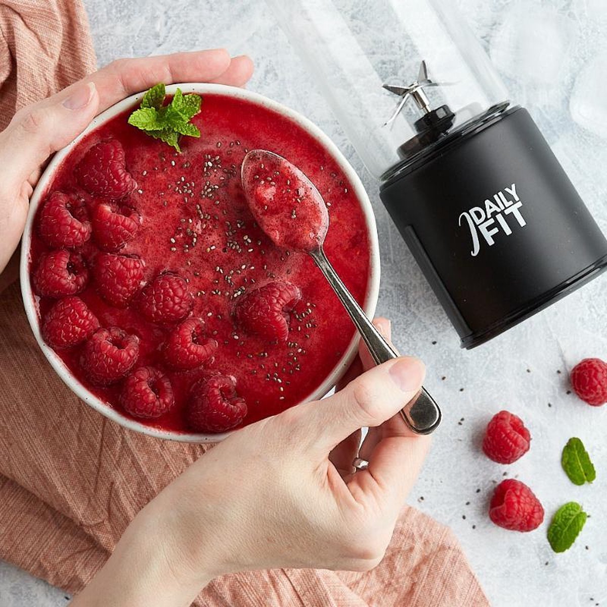 Mini Blender - 380ML - Zwart - Draadloos & Draagbaar - Blender To Go - Idailyfit - Mix & Go - Portable Blender - Smoothies & Shakes