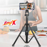 Tripod met afstandsbediening - Smartphone Bluetooth Remote Shutter - Tiktok Tripod - Camera Statief 102 Cm Aluminium Tripod voor Fotocamera en Smartphone - iPhone Tripod - Canon – Nikon - Sony - Spiegelreflexcamera